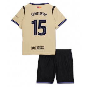 Barcelona Andreas Christensen #15 Borta Kläder Barn 2025-26 Kortärmad (+ Korta byxor)